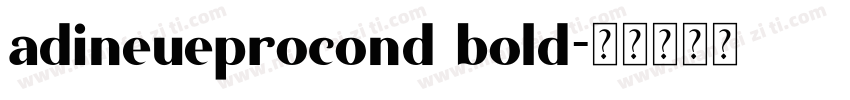 adineueprocond bold字体转换